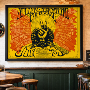 Atlanta International Pop Festival Poster 1970 | Classic Rock Festival Print