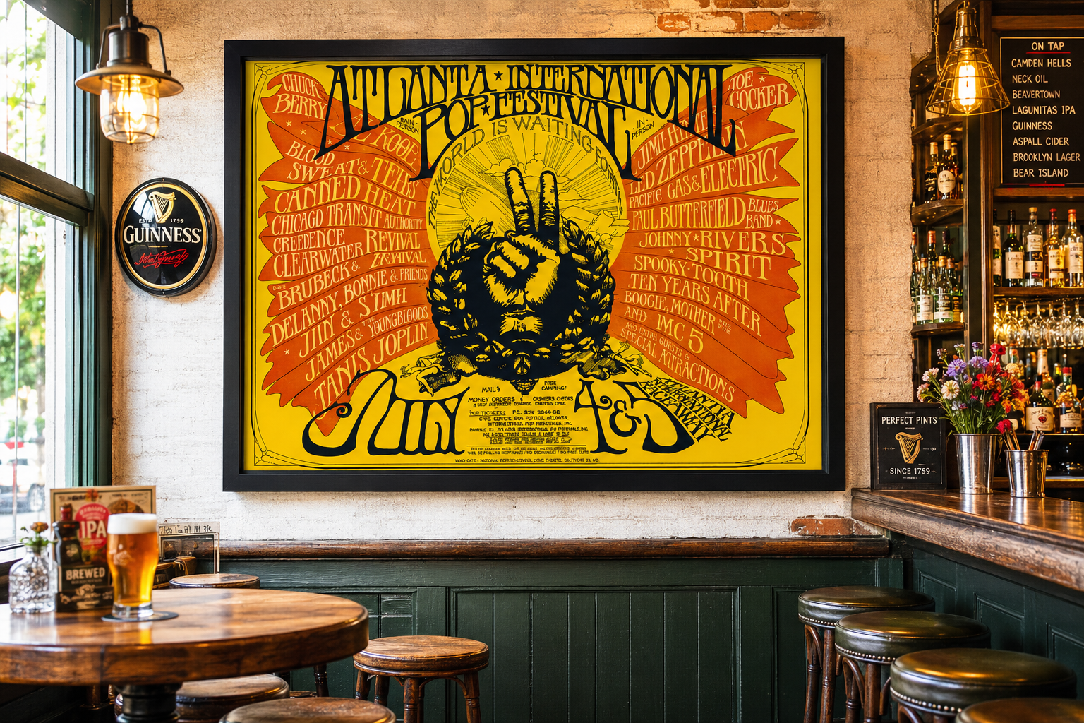 Atlanta International Pop Festival Poster 1970 | Classic Rock Festival Print
