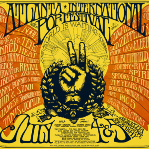 Atlanta International Pop Festival Poster 1970 | Classic Rock Festival Print
