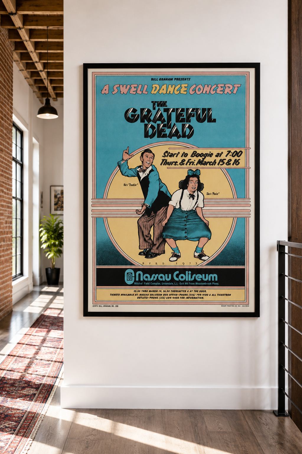 Grateful Dead Nassau Coliseum 1973 Bill Graham Concert Poster