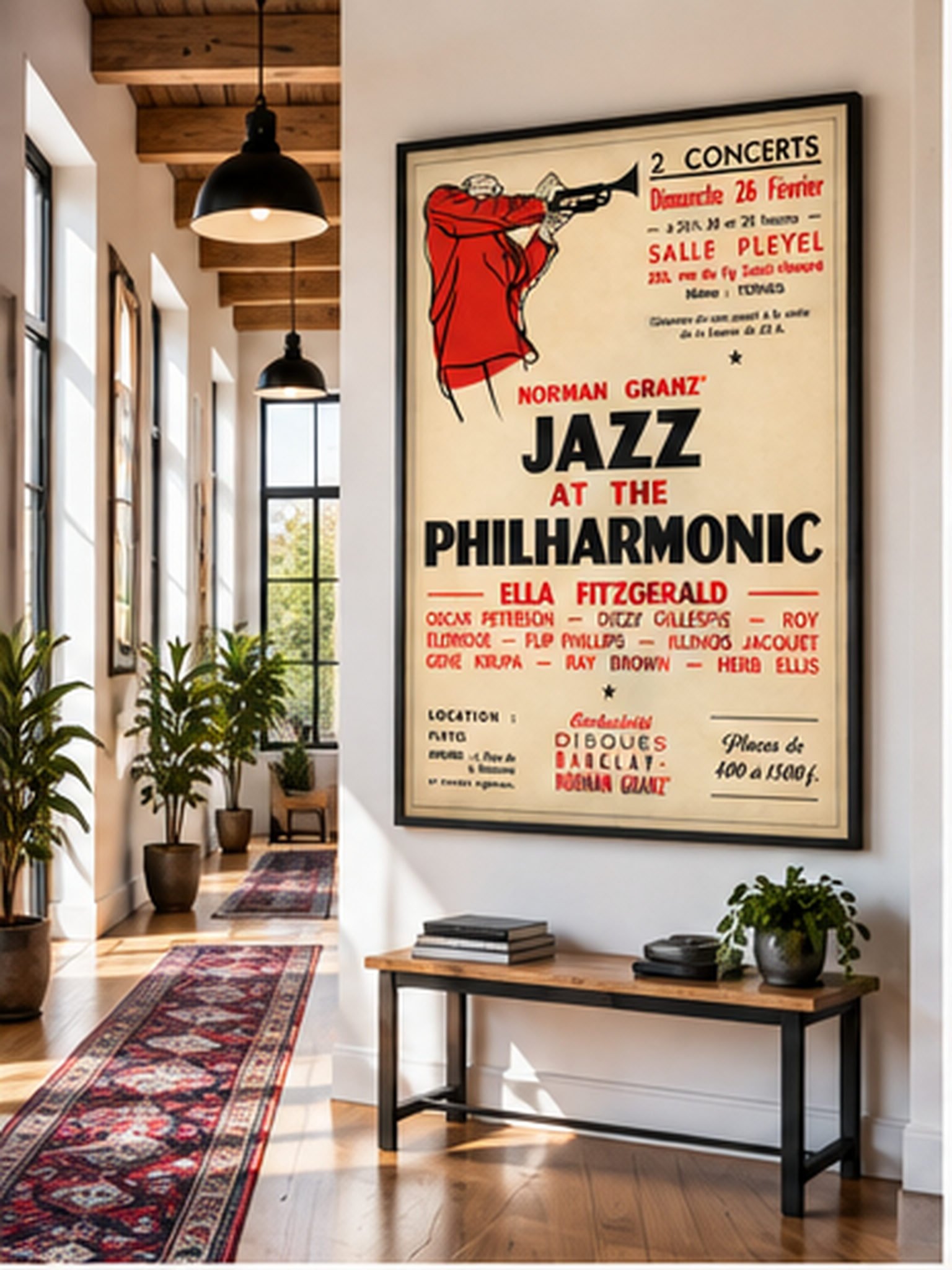 Jazz at the Philharmonic 1954 Poster – Ella Fitzgerald, Dizzy Gillespie & Oscar Peterson