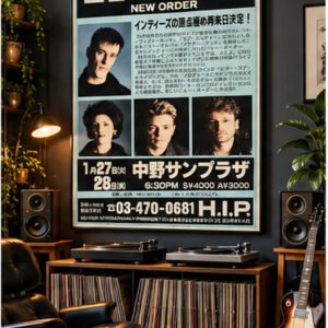 New Order Japan 1987 Concert Poster – Nakano Sun Plaza Tokyo