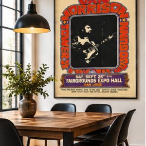 Van Morrison San Jose Concert Poster – Vintage Flower Power Rock Print
