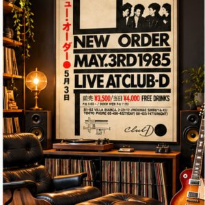 New Order Live at Club-D Tokyo 1985 – Japanese Concert Poster