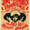 Jimi Hendrix 1968 Baton Rouge Poster – Experience & Soft Machine Concert