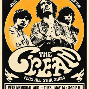 Cream 1968 Concert Poster – Eric Clapton, Jack Bruce & Ginger Baker