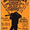 Jimi Hendrix Experience 1968 Detroit concert handbill advertising Soft Machine, MC5, The Rationals, Canned Heat and The Byrds.