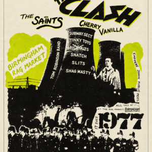 The Clash Britain’s Burning 1977 Birmingham Punk Concert Poster