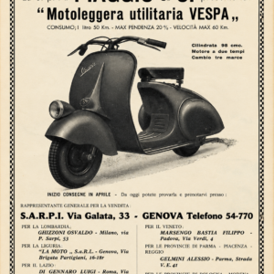 Piaggio Vespa 1946 – Historic 98cc Italian Scooter Advertisement