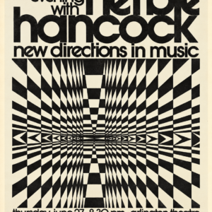 Herbie Hancock Jazz Poster – Black & White Optical Art Concert Print