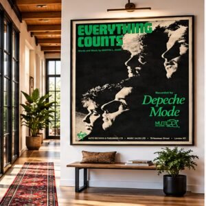 Everything Counts – Depeche Mode Vintage New Wave Music Poster