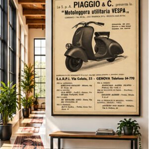 Piaggio Vespa 1946 – Historic 98cc Italian Scooter Advertisement