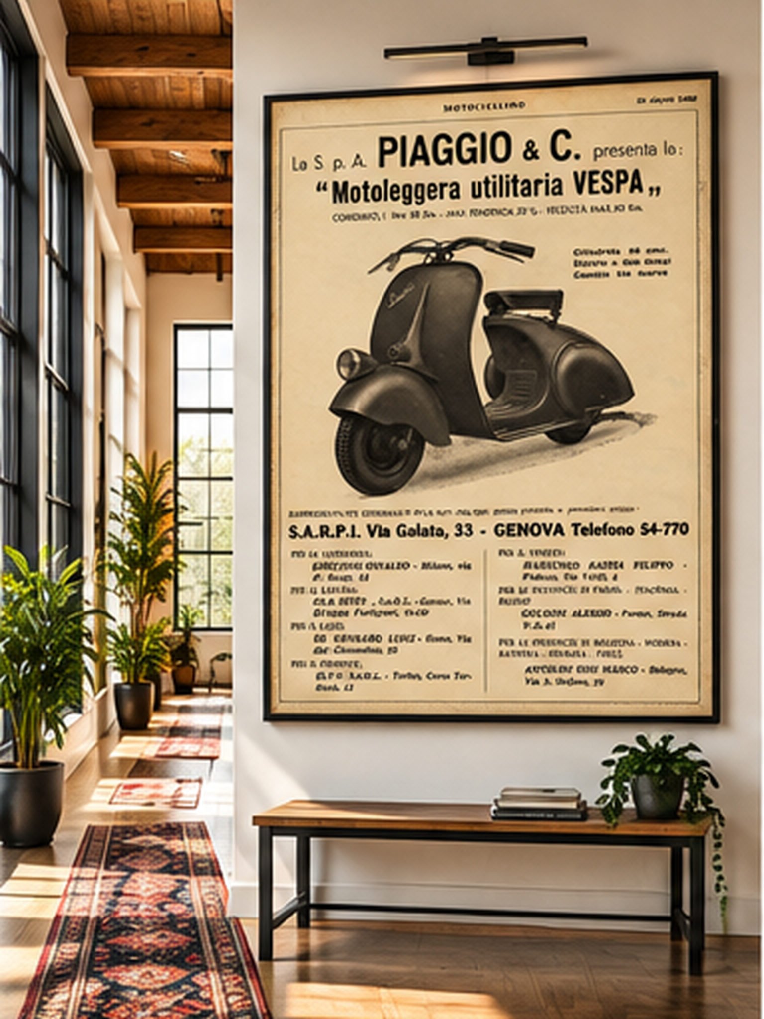Piaggio Vespa 1946 – Historic 98cc Italian Scooter Advertisement
