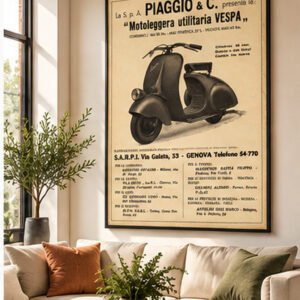 Piaggio Vespa 1946 – Historic 98cc Italian Scooter Advertisement