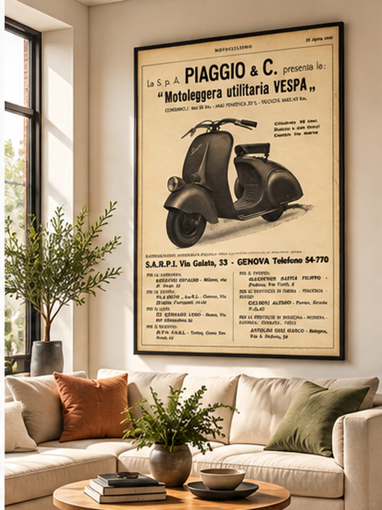 Piaggio Vespa 1946 – Historic 98cc Italian Scooter Advertisement