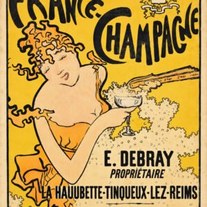 France Champagne E. Debray – Vintage French Art Nouveau Advertising Poster