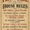 The Flying Horse Dublin – Vintage Style Irish Pub House Rules Poster