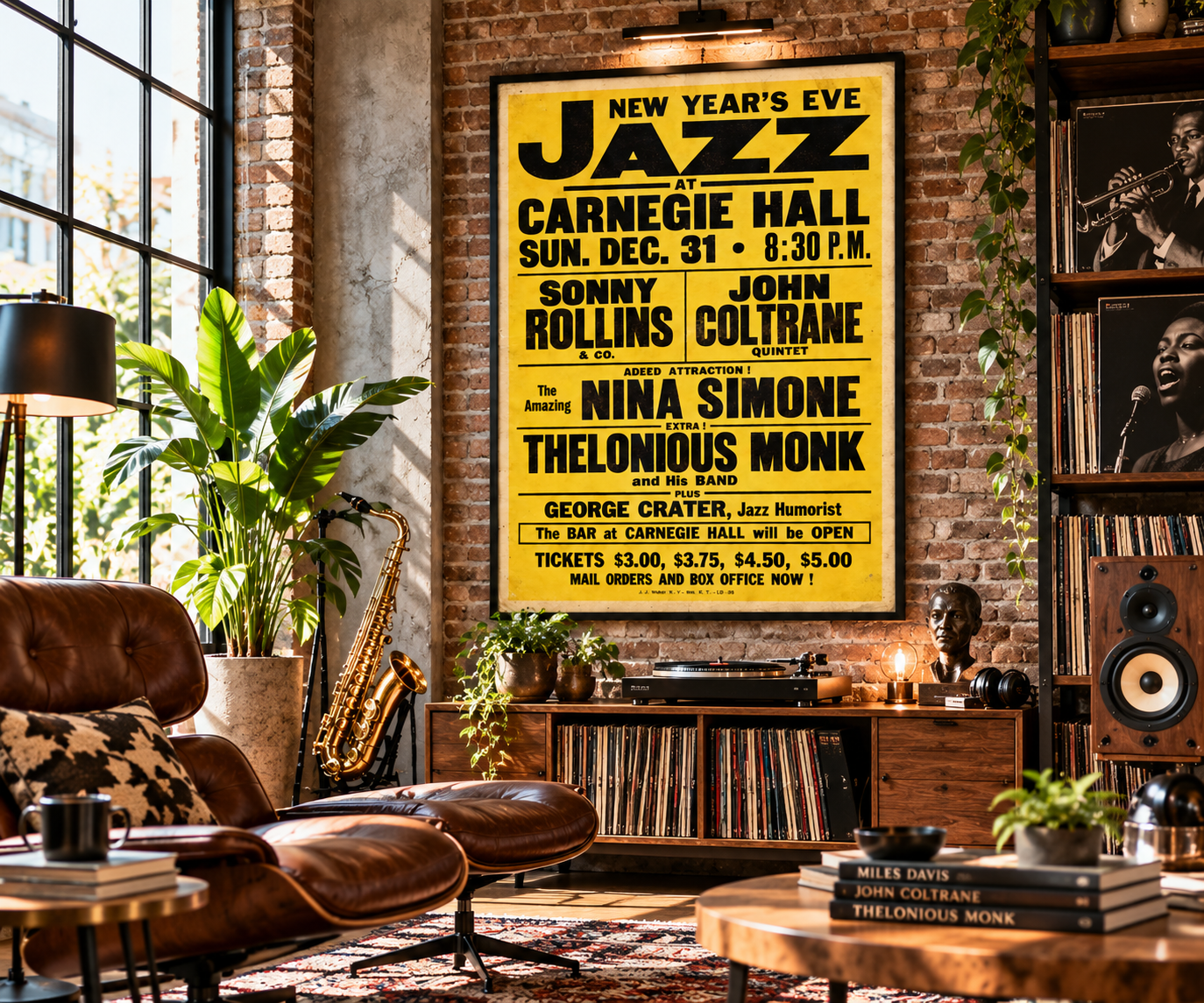 Nina Simone, Thelonious Monk, John Coltrane & Sonny Rollins – Vintage Carnegie Hall Poster